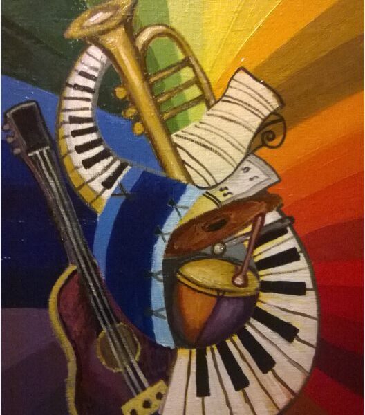 Composition ''On the theme of music''