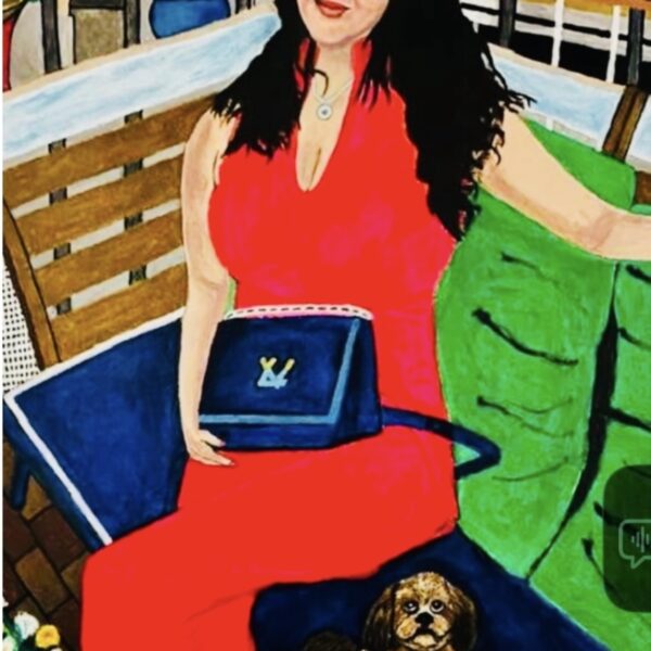 #38, "Portrait of Daughter Yana with Dog Kovi,"