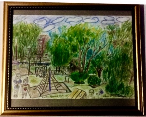 #7, "Brookline, Playground, Me and My• Granddaughters"