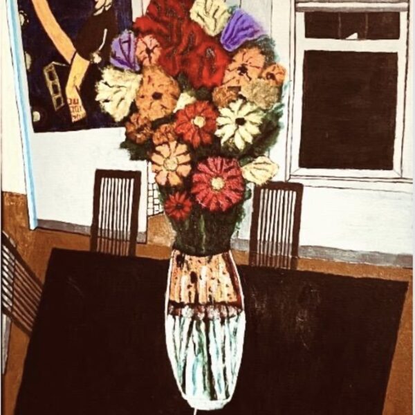 #37, "Autumn bouquet or imitating Malevich and Chagall"